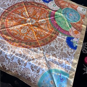 Elegant Multicolor Silk Scarf